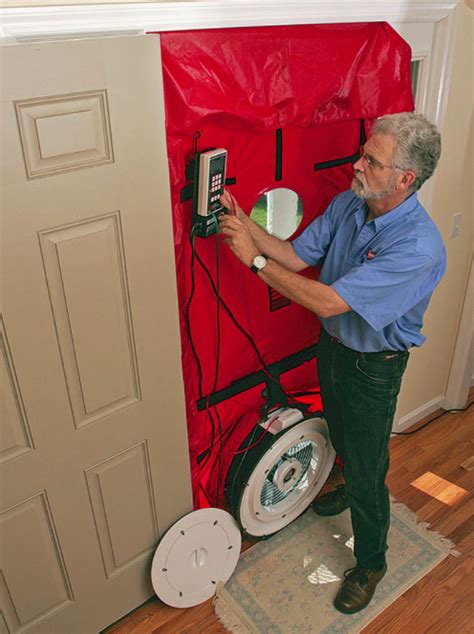 blower door air test results